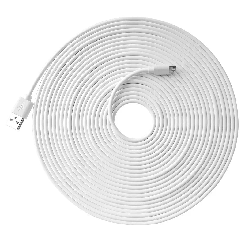 Long Micro USB Charger Cord 1M 2M 3M 5M 6M 7M 8M 10M Date Charging Cable For Phones/Cctv/Ip Camera/Monitor