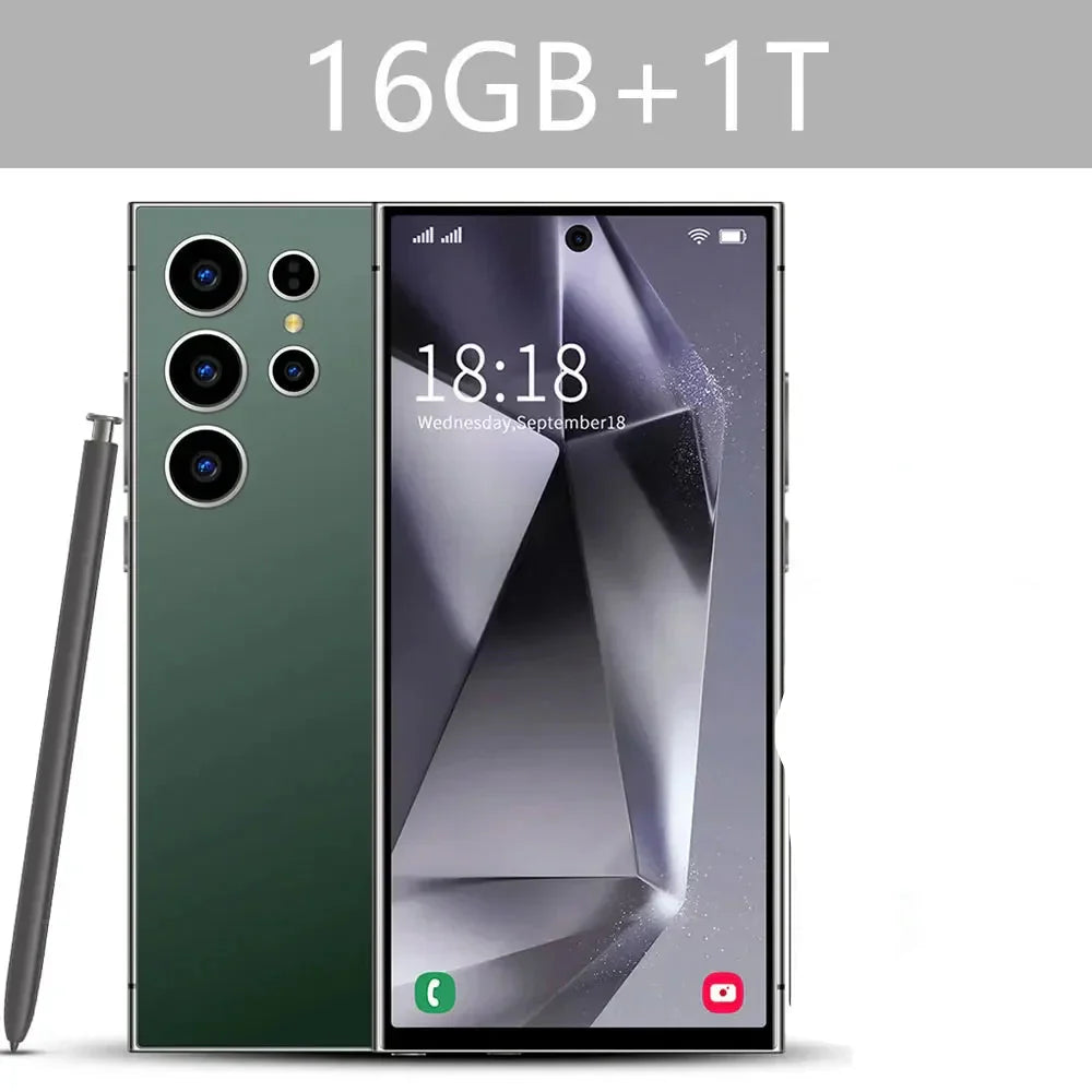 New Android Smartphone 7.3HD 5G Snapdragon 8 Gen 3 Cell phones 7800mAh Mobile
