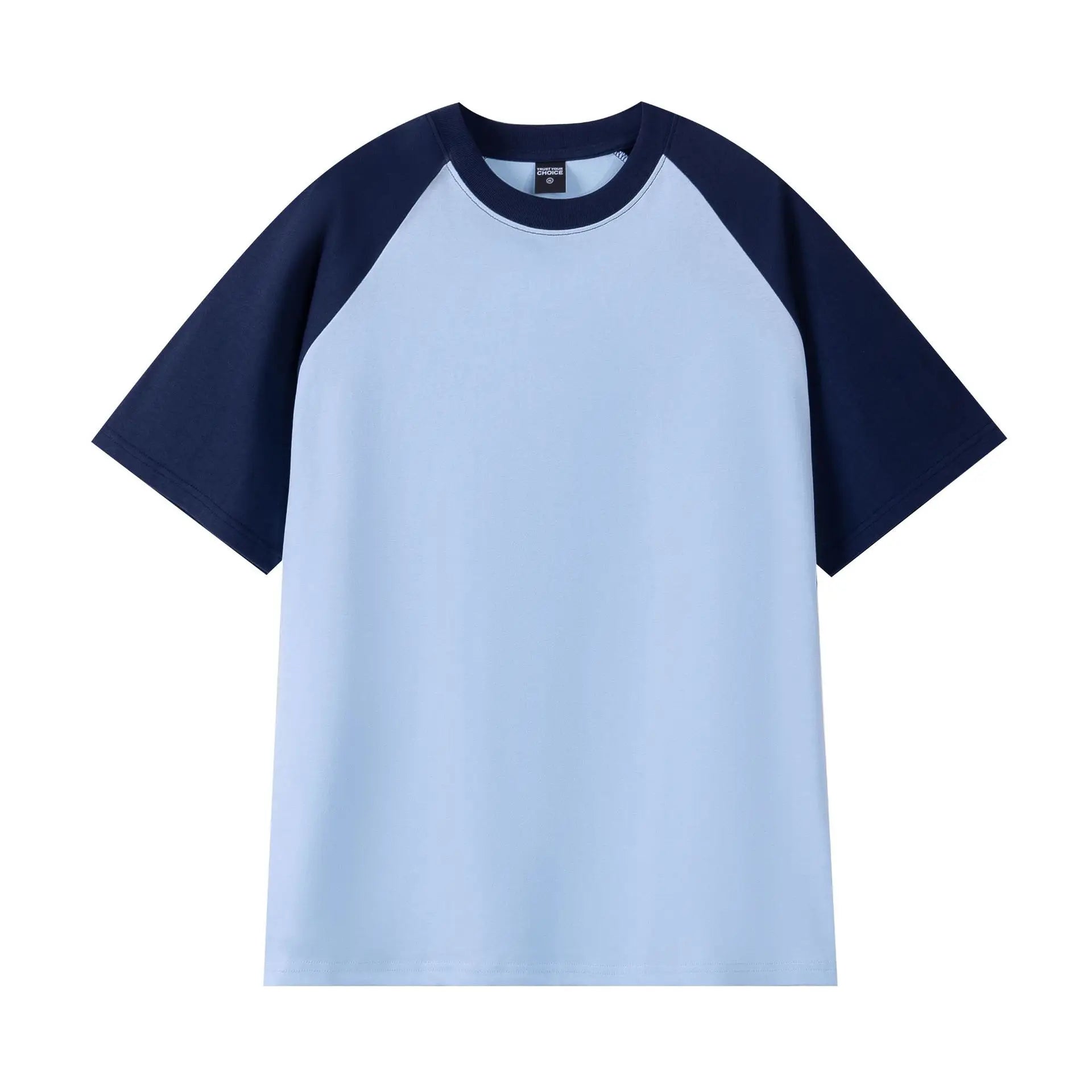 Heavyweight 240g Contrast Sleeve Cotton T-Shirt for Men