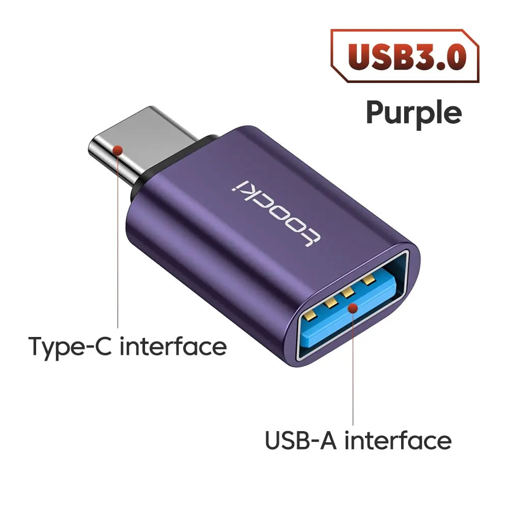 Toocki OTG USB 3.0 To Type C Adapter Micro To Type C Male To USB 2.0 Female Converter for Macbook Xiaomi Samsung OTG Connector