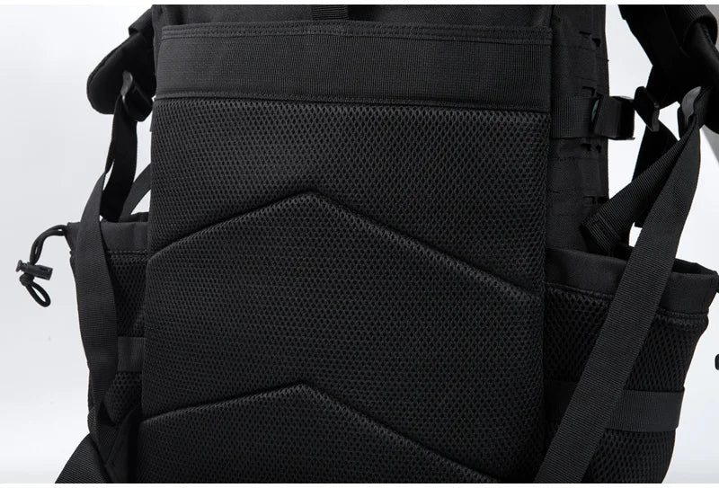 QT&QY 50L Tactical Backpack survival Bag Hunting MOLLE Backpack GYM For Men EDC Outdoor Hiking Rucksack Witch Bottle Holder