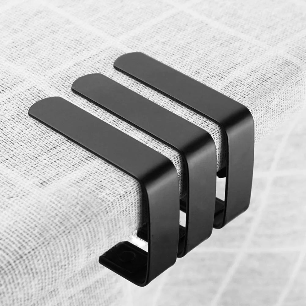Tablecloth Clips 4Pcs - Stainless Steel Anti-Slip Table Cloth Holder Clamps for Outdoor Picnic