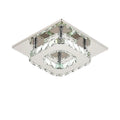 KOMORE Modern Small Crystal LED Ceiling Light, Square / Round for Office, Living Room, Bedroom, Kitchen, Hallway
