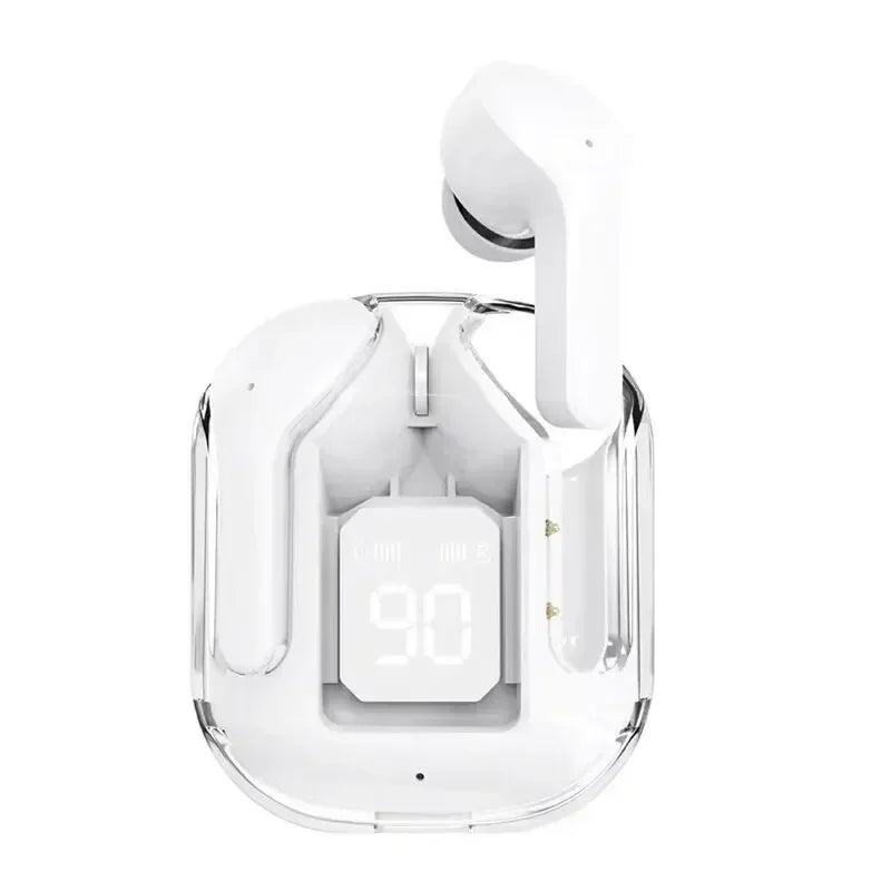 T2 tws Wireless Bluetooth Headset Transparent ENC Headphones LED Power Digital Display Stereo Sound Earphones for all smartphone