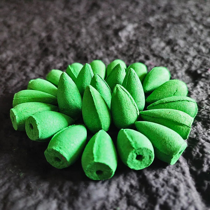 20 pcs Natural Indian Cone Insence Lavender Waterfall Reflux Tower Incense for Backflow Burner Home Tea Room Hotel Fragrance