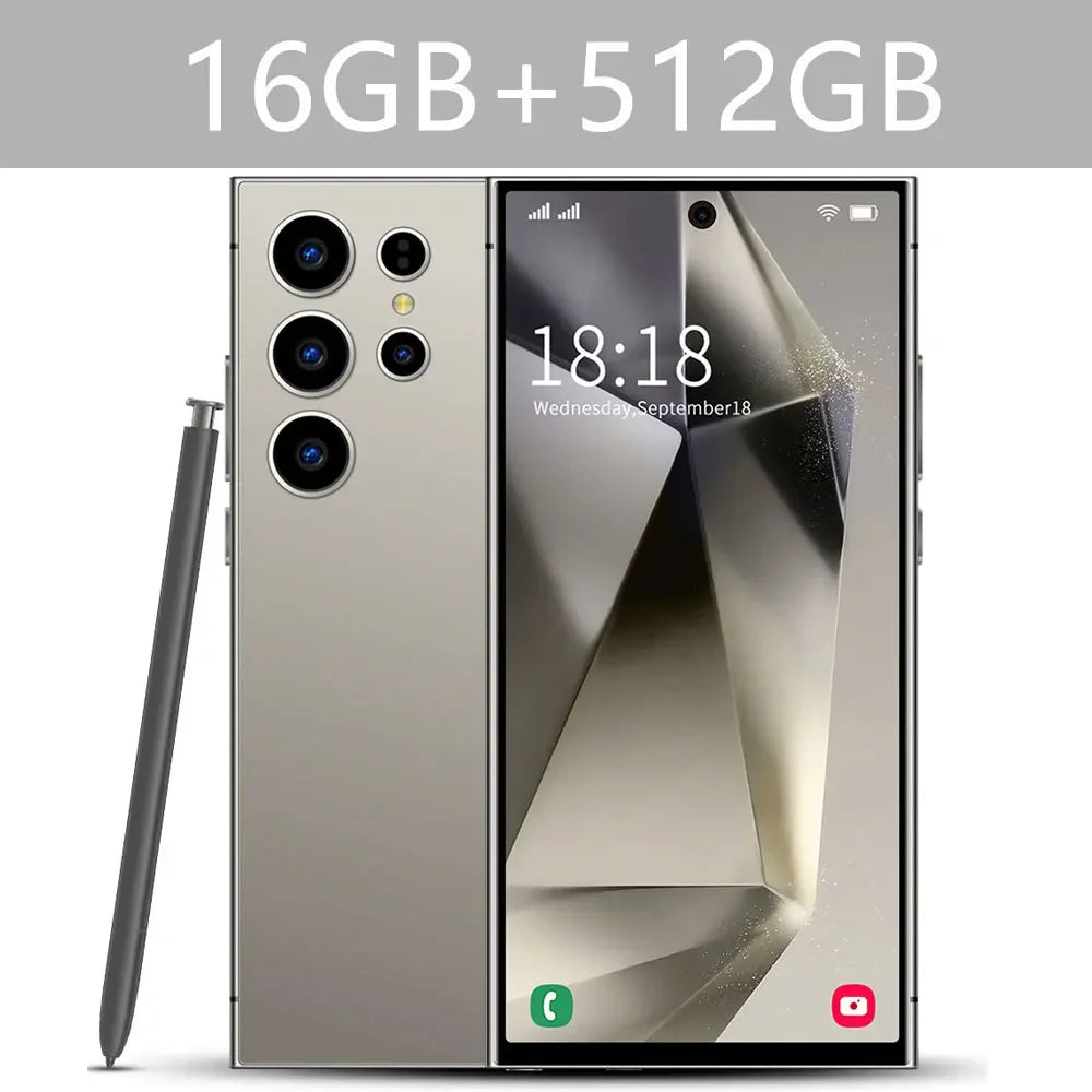 New Android Smartphone 7.3HD 5G Snapdragon 8 Gen 3 Cell phones 7800mAh Mobile