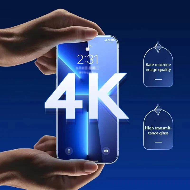 4Pcs Tempered Glass for IPhone 15 14 13 12 11 Pro Max Screen Protector For IPhone 13Mini 14 Plus