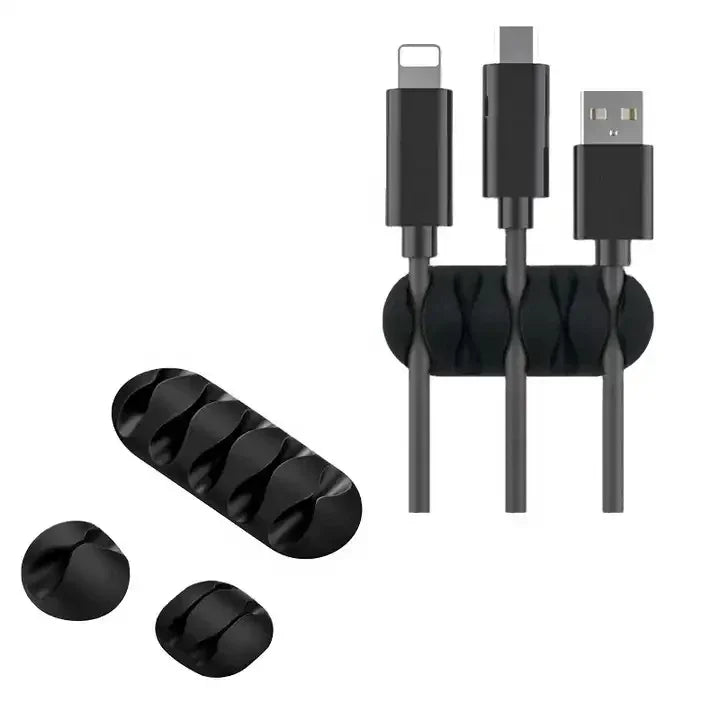 Cable Cord Wire Organizer – Silicone Adhesive Cable Clips for Desk & Workspace Management