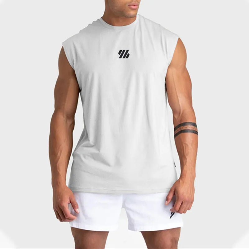 2025 Summer new Gym Vest Men broad shoulder Sleeveless Sports Tank Top quick-dry mesh Fitness T-shirt Running Tank Top men tops