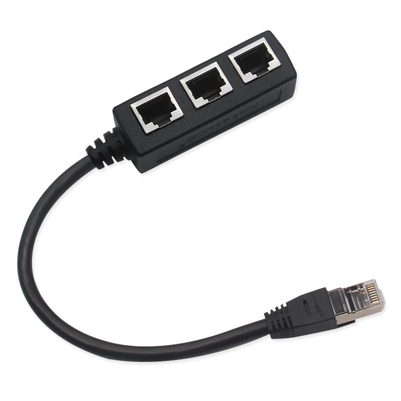RJ45 Ethernet Cable Splitter Network Adapter,Ethernet Splitter 1 to 3 Cable Suitable Super LAN Ethernet Connector Adapter Cat 6
