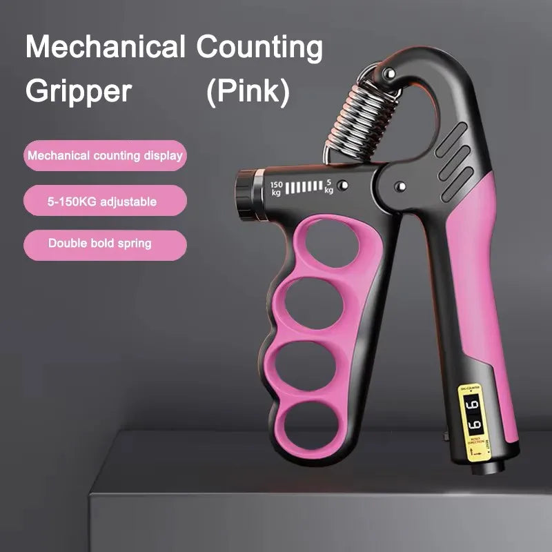 Adjustable Hand Gripper 5-100kg - Grip Strength Trainer for Gym Fitness Muscle Recovery Exercise