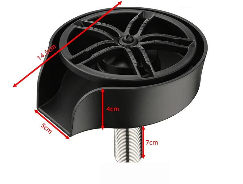 Faucet Glass Rinser High Pressure Automatic Rotating Spout Pull Out Spray Head Bottle Washer Glass Cup Cleaner Sink Attachment
