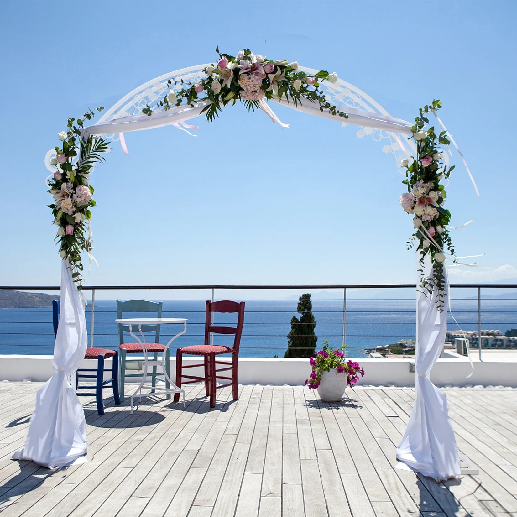 Heavy Duty Metal Wedding Arch, Garden Arbor, Trellis, Archway, Pergola, Balloon Decor Backdrop Stand