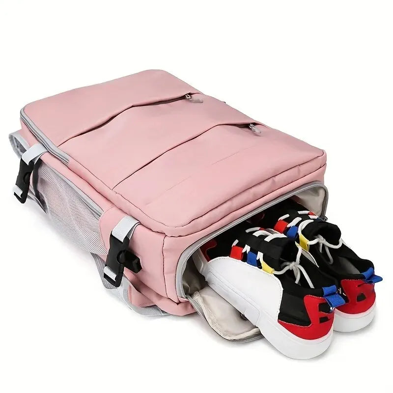 Women'S Bag Large Capacity Journey Multifunction Backpack with Shoe Storage Multilayer Dry and Wet Separation Waterproof