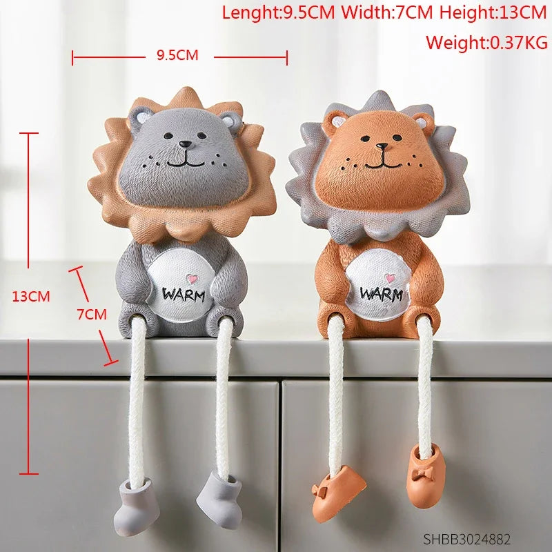 Nordic Cute Resin Hanging Dolls – Sitting Figurine Ornaments for Home Décor
