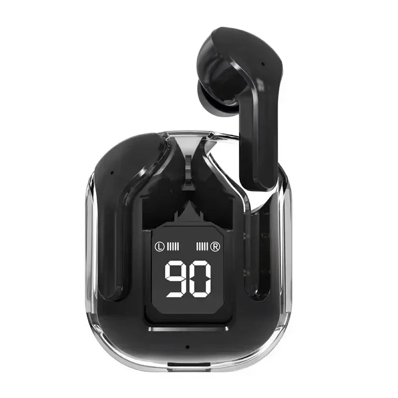 T2 tws Wireless Bluetooth Headset Transparent ENC Headphones LED Power Digital Display Stereo Sound Earphones for all smartphone