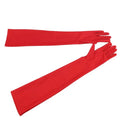 Long Satin Gloves for Women, Mittens, Monochromatic, Women's Fashion, Evening and Prom Costume, Autumn and Winter