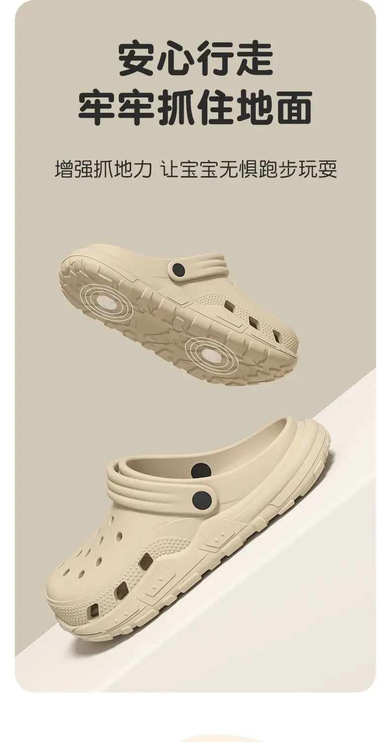 Cartoon Charms Cross Clogs Eva Soft Summer House Slippers Women's Sandals Slipper Man Shoes Kids Indoor Slipper