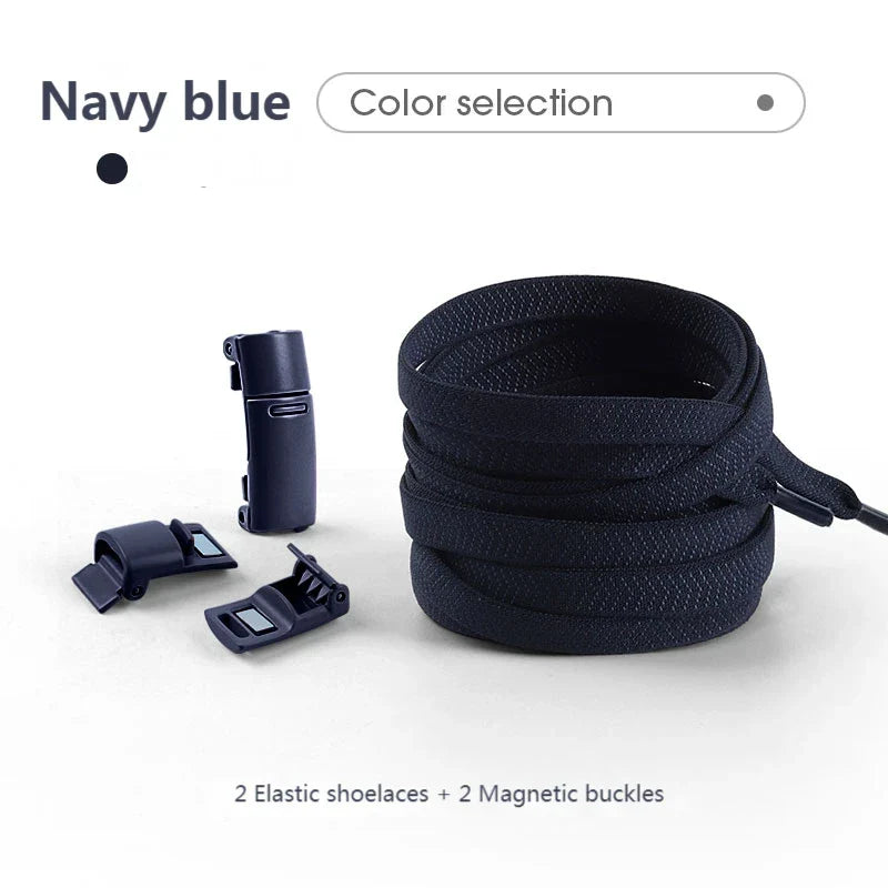 Magnetic Locking Shoelaces without ties Sneakers elastic laces  Children Adults Quick On/Off Shoelaces Shoe accessories 1 Pair