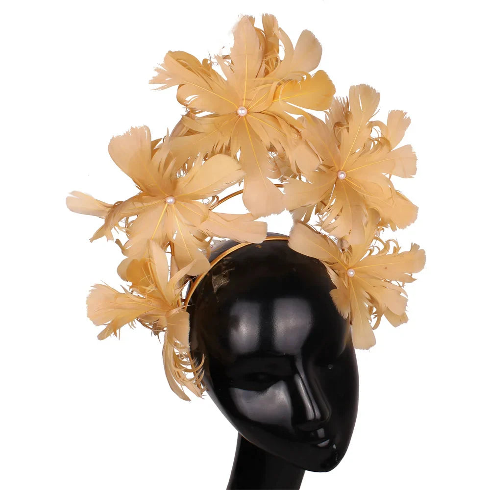 Elegant Women Wedding Hair Fascinator Accessories Headband Bridal Party Show