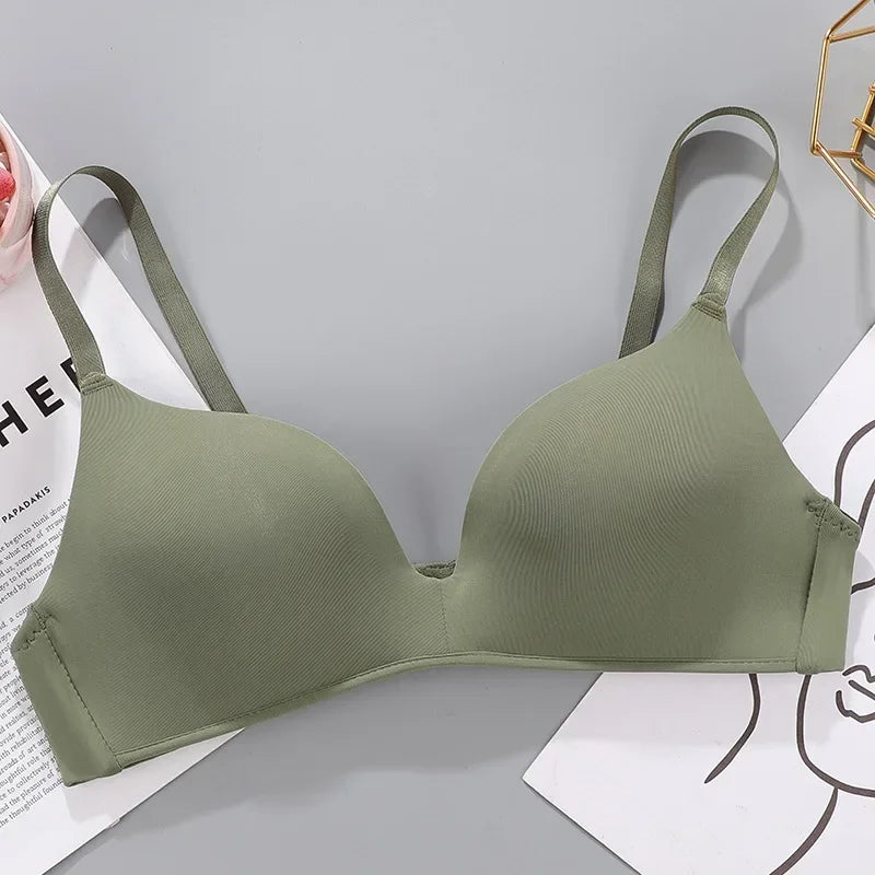 Women Seamless Bra Sexy No Wire Push Up Underwear Girls Students Breathable Thin 10 Colors Bras Female's Bra Breathable Gathered