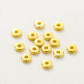 14K/18K Gold Plated 10-30Pcs 3/4/5/6/8mm Spacer Beads for DIY Necklace Bracelet Jewelry Making Supplies Accessories Wholesale