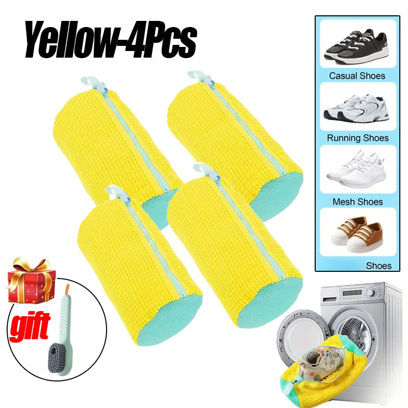 Laundry Bags Shoe Washing Machine Bag-with Zipper Laundry Bag with Rich Fluff Inside, Perfect for Sneakers and Casual Shoes