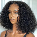 Afro Kinky Curly Short Bob Wig 13x4 Bob Wigs Human Hair Jerry Curly Lace Front
