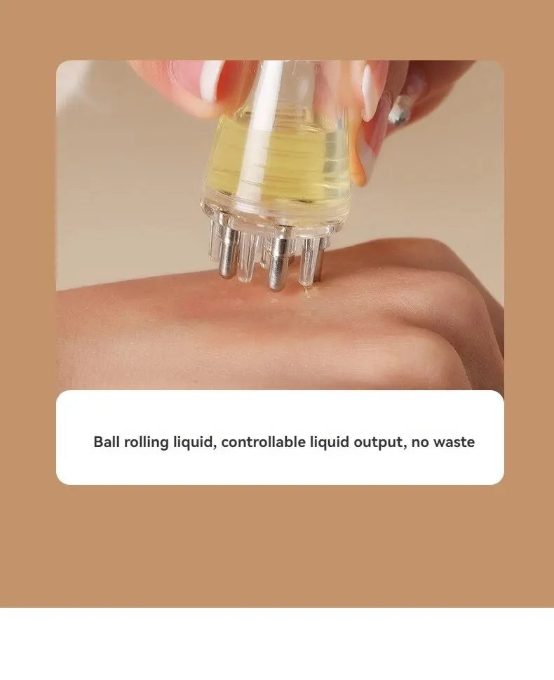 Scalp Applicator Hair Regrowth & Styling Solution Guide Comb Hexagon Head Oil Roller Ball Massage Comb Massage Relaxation Tools