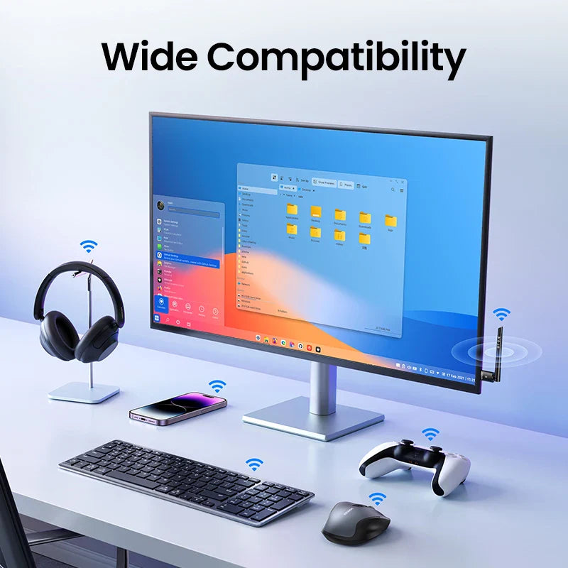 USB Bluetooth 5.3 5.4 Adapter 120M Dongle for PC Wireless Mouse Keyboard Music Audio Receiver Transmitter Bluetooth