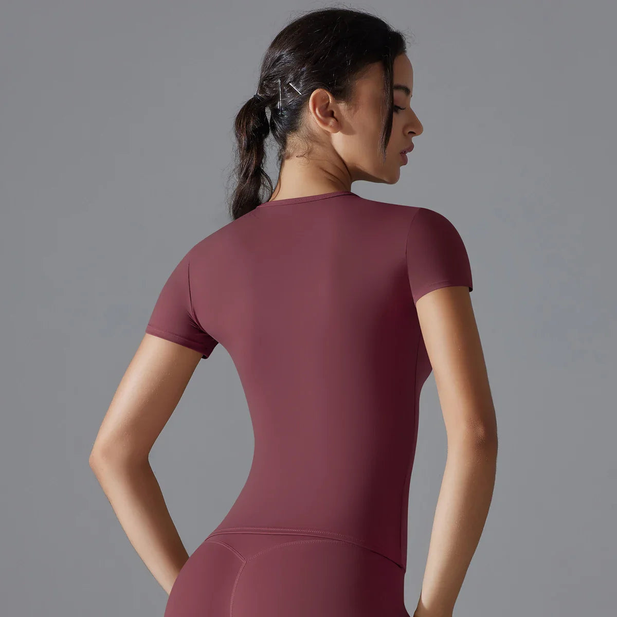 Yoga Vest Training Fitness Top Windproof Running Suit Solid Colour Cycling Fitness Quick Dry Women's Sweatshirt