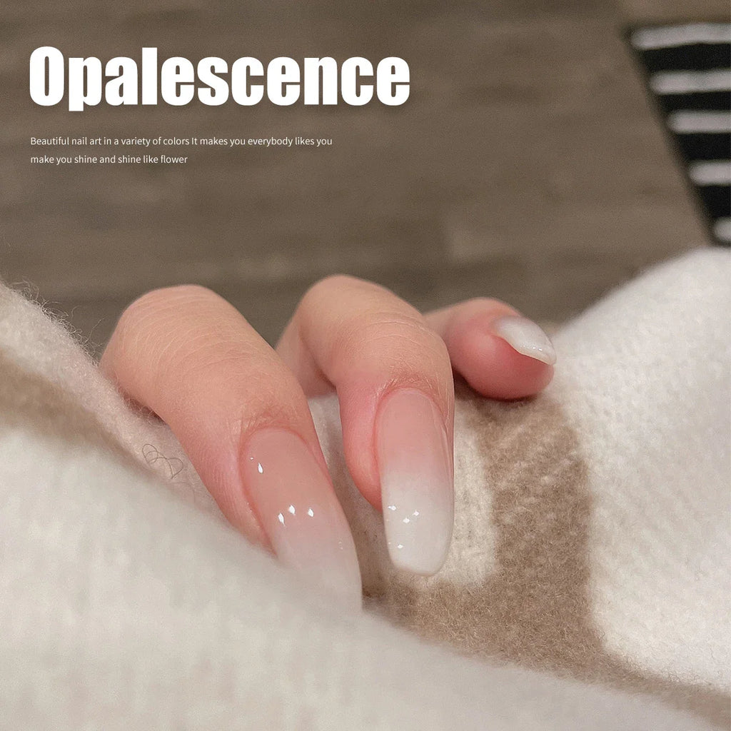 Pudding Milky White Gel Nail Polish, Pure Color UV Gel Polish, For Professionals Starter Nail Art DIY 15ml
