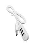 3 In 1 USB Splitter Socket Multi-function 3A Charger Converter USB Port Hub Digital Data Cables Accessories Extension Cable Line