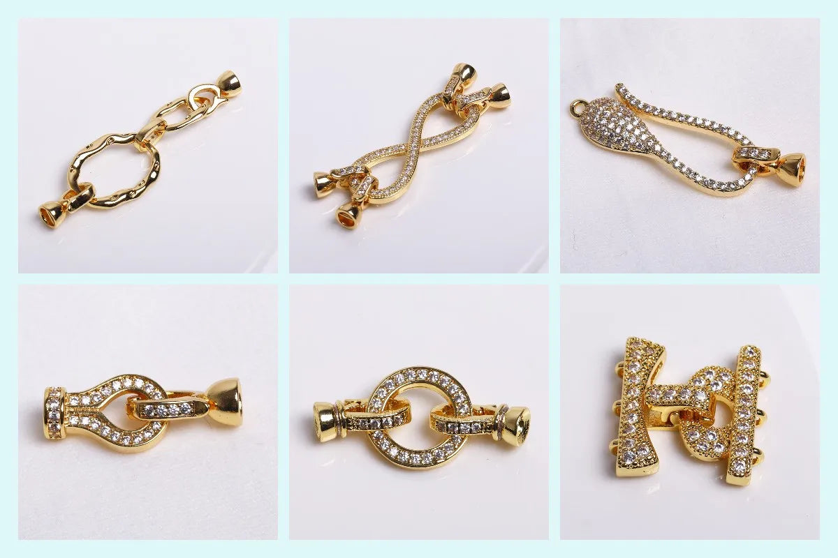 18K Gold Plated Separators For Bead,Spacers Beads For Jewelry Making,Brass Metal Round Beads,DIY Bracelets/Necklace Accessories