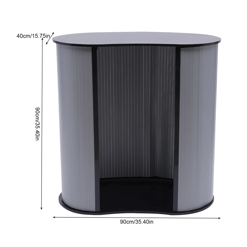 Front Desk Portable Exhibition Stand Plastic + Wood Podium Trade Show Table Counter Reception Desk