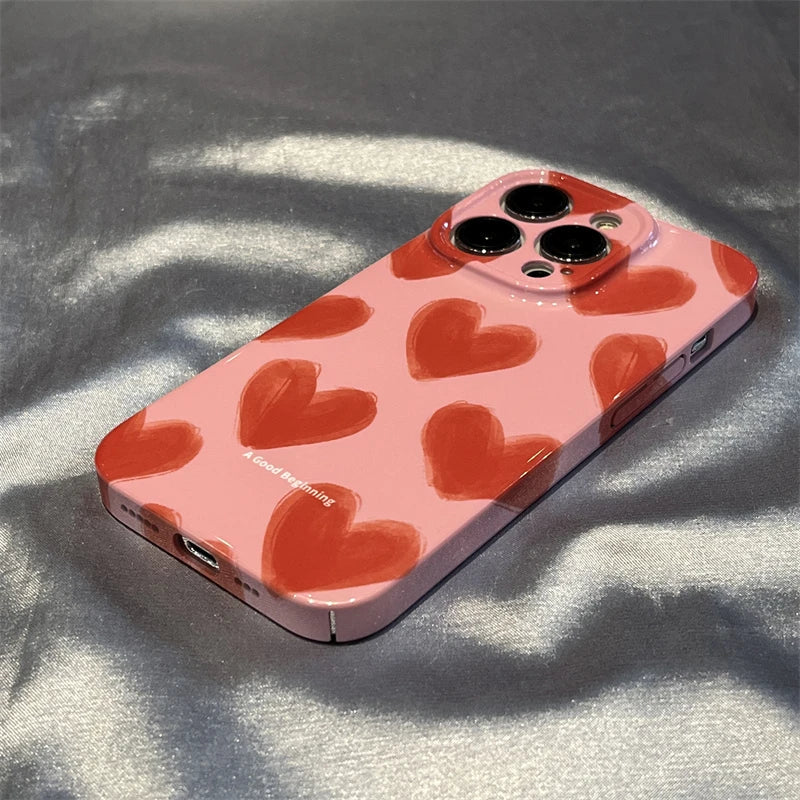 Case for IPHONE13 13PRO 13PROMAX 14PLUS 14PRO 14PROMAX IPHONE15 15PRO 15PLUS 15PROMAX simple couple love acrylic hard phone case