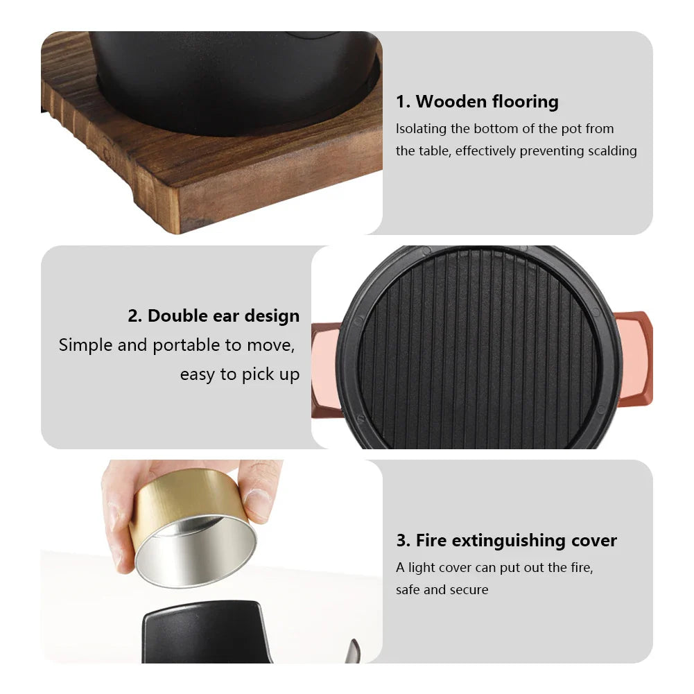 Mini Barbecue Stove Detachable Japanese Alcohol Stove Non-stick BBQ Grill Furnace Roasting Meat Tool for Picnic Camping Stove