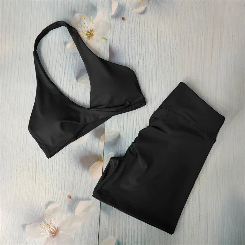 Butt Lifting Sports Set Shorts Gym Exercise Clothes Women's Yoga Suit For