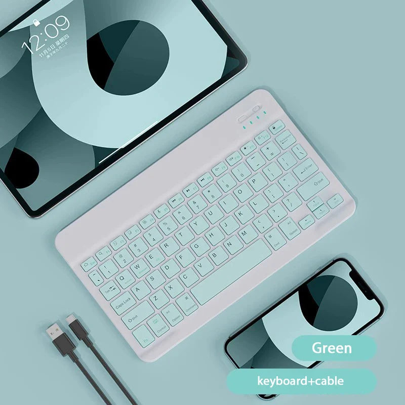 10 inch Magnetic Tablet Keyboard for iPad 2024 10.9 11 10.2 Bluetooth Rechargeable Keyboards for Xiaomi 6 Huawei Matepad 11.5