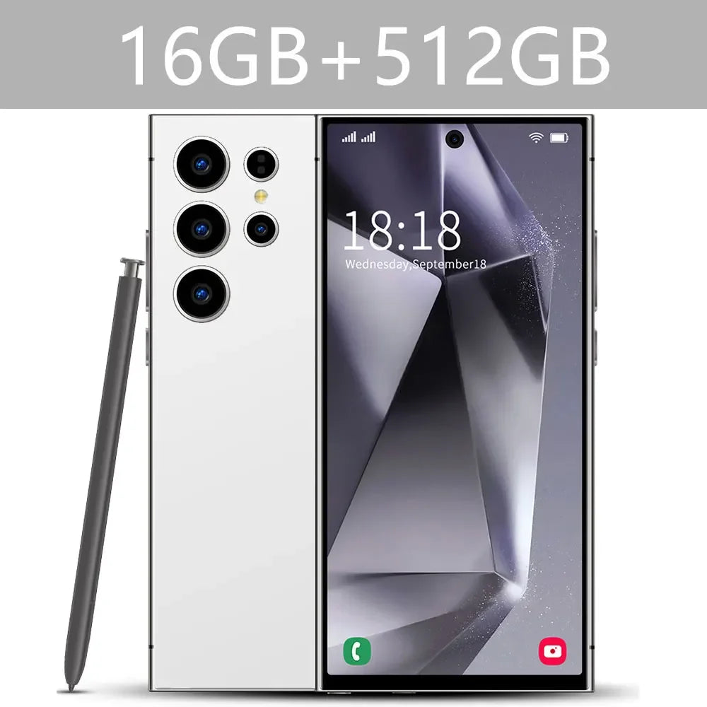 New Android Smartphone 7.3HD 5G Snapdragon 8 Gen 3 Cell phones 7800mAh Mobile