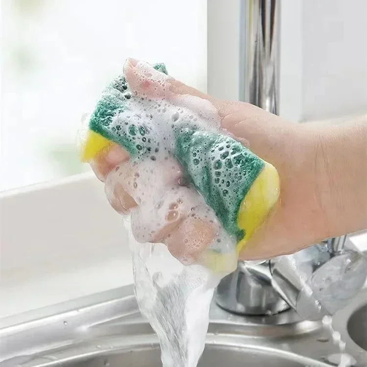 30/5pcs Magic Cleaning Sponges Double-sided Reusable Kitchen Sponge Wipes Pan Pot Dishwashing Scouring Pads Brush Clean Tools