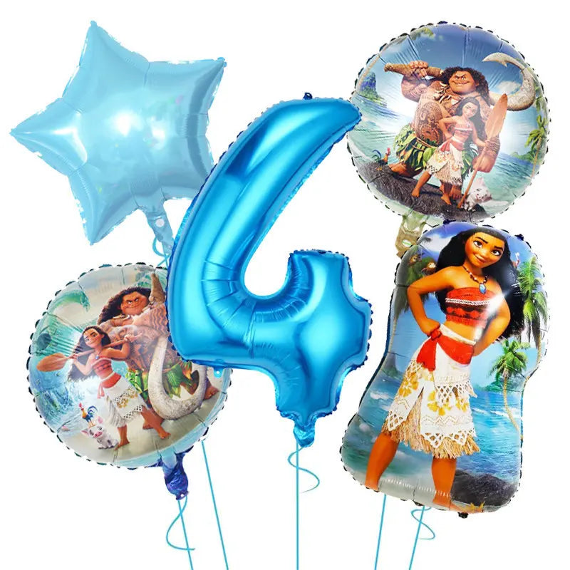 Disney Moana Birthday Decoration Tableware Cup Plate Backdrop Banner Kit Vaiana Moana Theme Happy Party Deco Balloons Supply Set