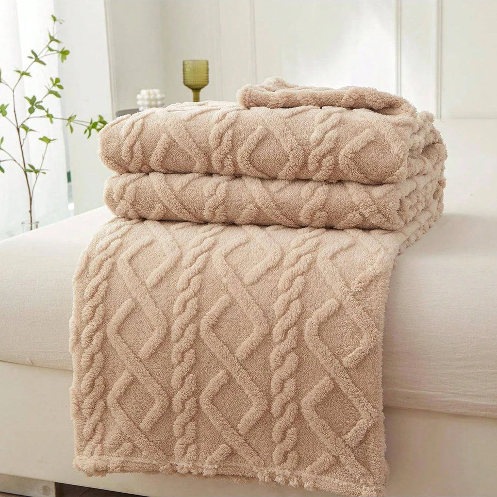 1pc Single-Layer Coral Fleece Blanket, Lightweight & Multi-Purpose Blanket Bed Cover,For Living Room Sofa Cover, Nap Blanket