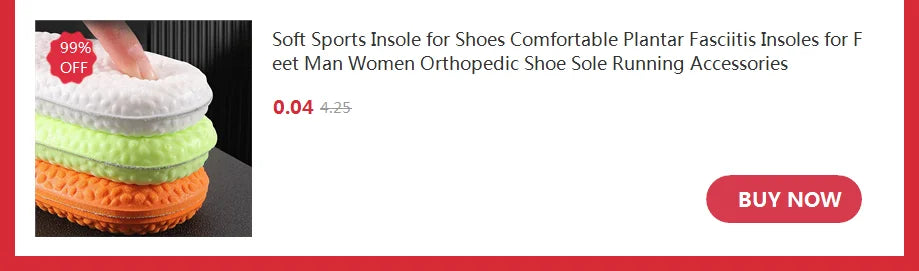 1Pair Height Increase Insole for Feet Comfort Plantar Fasciitis Shoes Insoles Men Women Sports Air Shock Absorbing Shoe Pads