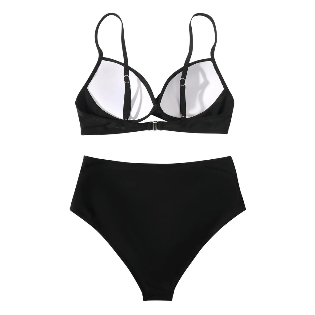 Vintage High Waist Bikinis 2025 Women Push Up Swimwear Printed Swimsuit Female Beachwear Summer Bathers Bathing Suit Swimming