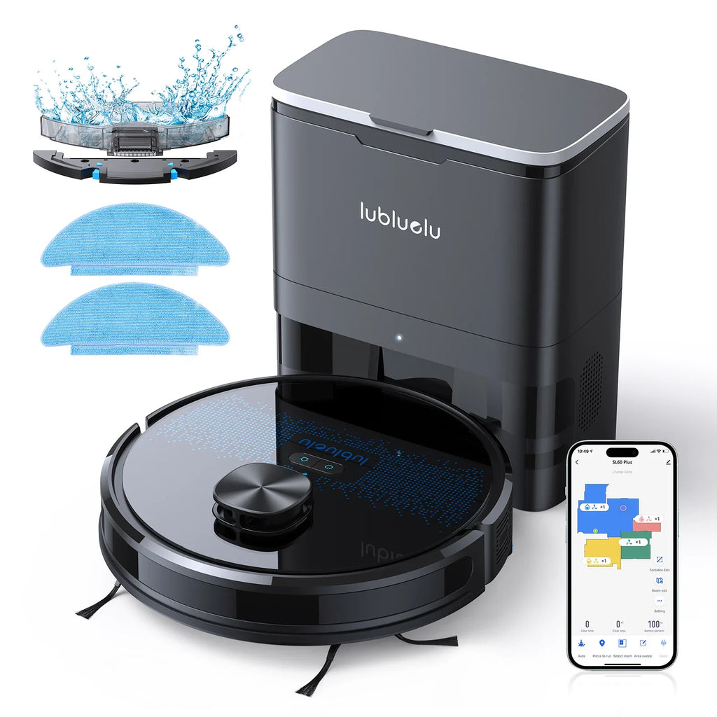 Lubluelu SL60 Plus Robot Vacuum Self Emptying, Hands-free Up To 60 Days, 4000pa Robot Vacuum And Mop Combo 3 In 1 Robotic Vacuum
