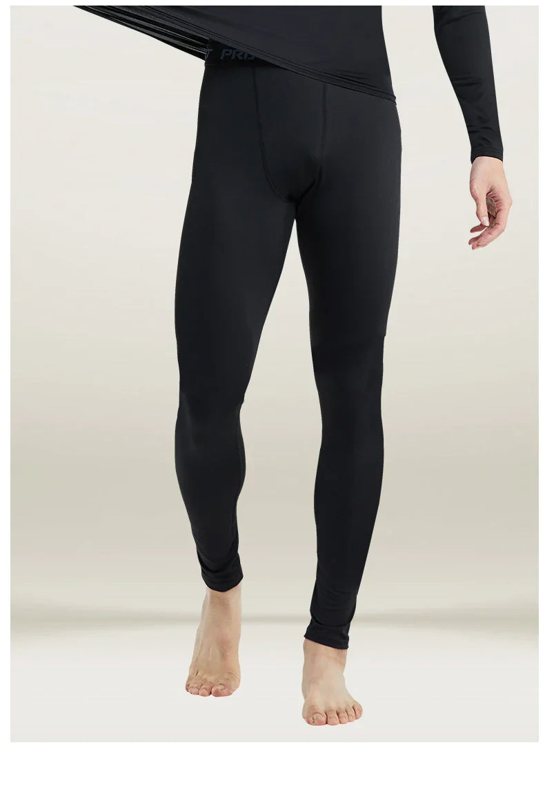 Warm Pants For Men With Plush And Thickened Autumn And Winter High Elasticity, Tight Fitting Sports Bottoms And Slim Fitting Pan