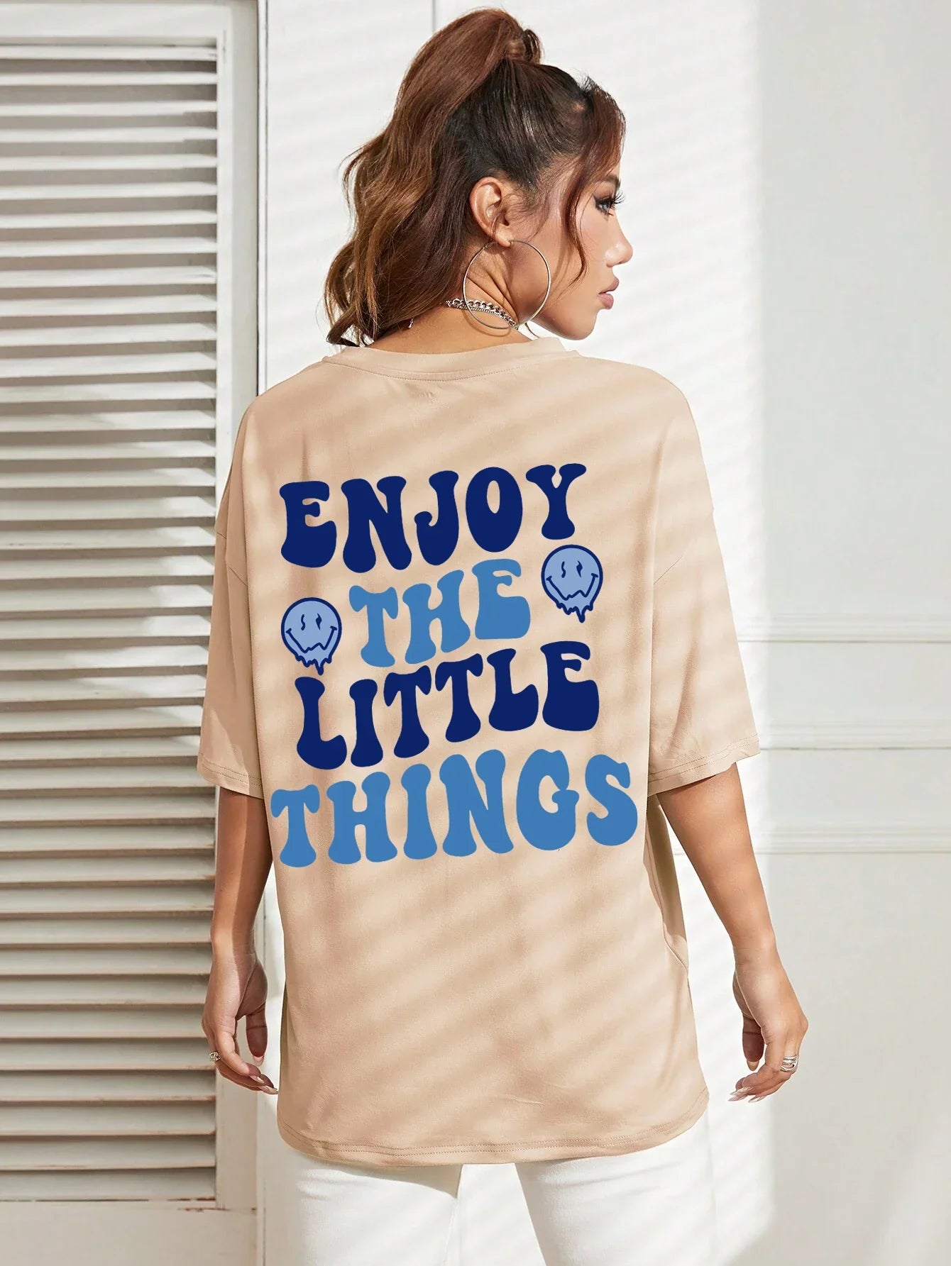 Enjoy The Little Things Oversized T-Shirt for Women - Streetwear Tee