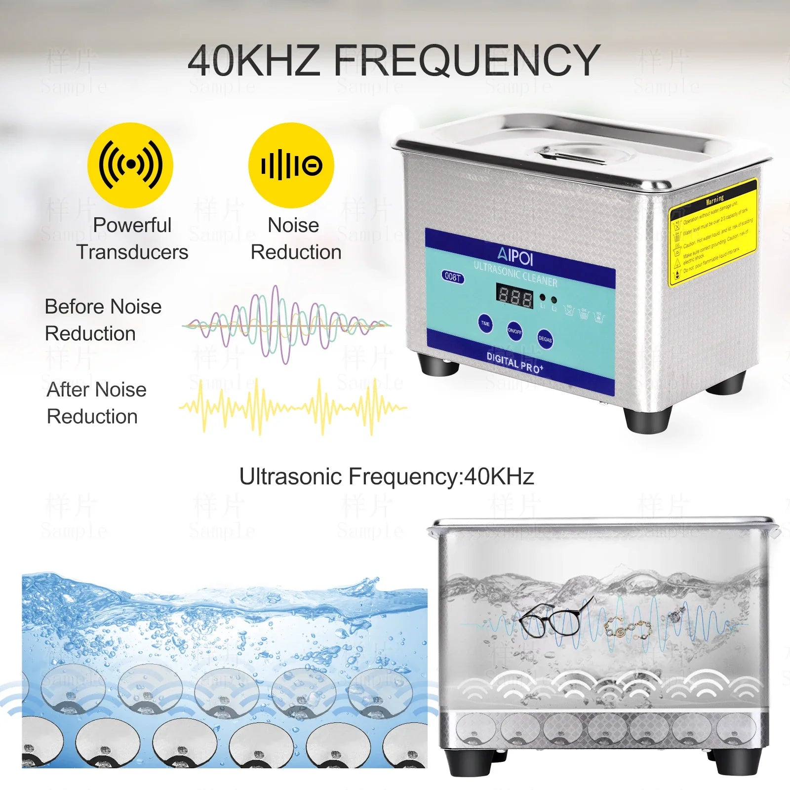 [Ships from UK ] AIPOI Ultrasonic Cleaner 800ml 2L 3.2L 6.5L 10L 15L 22L 30L Home Appliance