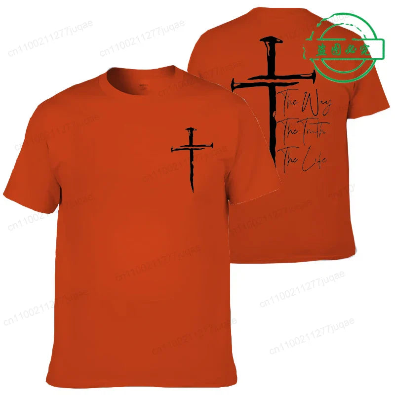 Cross Graphic Tee – Minimal Back Print Shirt